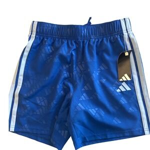 Adidas Boys Brite Blu Logo Print Athletic Shorts Size L 14/16 AH10045 NEW